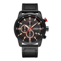 Curren Luxury Men's Sports Watch With Real Leather Strap Photo