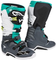 Alpinestars - Tech 7 Enduro/MX Boots - Dark Grey/Teal/White Photo