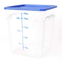 Cater Care Clear Storage Container 18 QT- Square 280 x 280 x 320 mm Photo