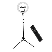 45cm LED Ring-light & Tripod Stand With Triple Phone Clip & Remote Photo