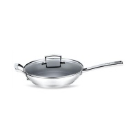 FIG 26cm Stainless Steel Non Stick Frypan with Glass Lid Photo