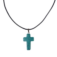 Earth Stone Collection - Turquoise Cross Stone Necklace Photo