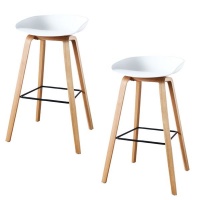 Basics 2Pk Cara Bar Chair - White Photo