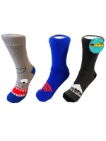 Umlozi Adult Slipper Socks With Non Slip Grip Pads - Mens - Assorted Pack of 3 Photo