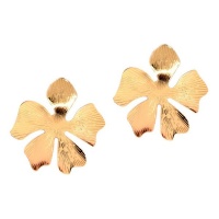 Sista large flower gold tone earring Photo