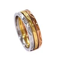 Androgyny 3 Pack Tricolour Rings Stainless Steel - 3mm each-AR1 Photo