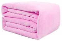 Gracesi Kiddie Fleece Flannel Blanket with Sewn in Foot Compartment PediPocket Pink Photo