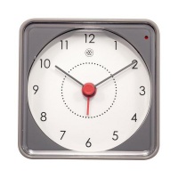 NeXtime 7.3cm "Nathan" Plastic Square Alarm Clock - Grey Photo