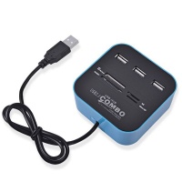 Cell N Tech COMBO All-In-one USB 2.0 HUB Card Reader HUB Blue Photo