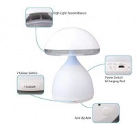 Color Changing Bedside Mushroom Design LED Night Lamp Photo