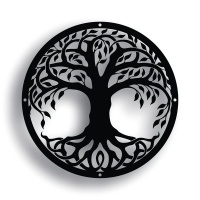 Unexpected Worx Tree of Life Wall Art 3 - Metal In Statin Black Finish - By Photo