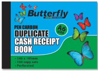 Butterfly A6 Pen Carbon Duplicate Book - Cash Receipt - Pack of 10 Books Photo