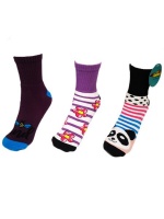 Adult Slipper Socks With Non-Slip Grip Pads -Reg Cut -Assorted Pack of 3 Photo