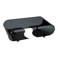 Decorative Coffee Table With Full Bent Glass-Black Photo