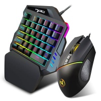 HXSJ Pro Gaming V100 One Hand Wired Keyboard Mouse Set Photo