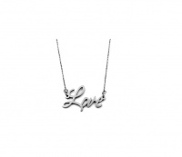 Solid Stainless steel necklace and pendant - Love Photo