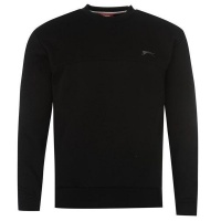Slazenger Men's SL Fleece Crew Sweater - Black - Parallel Import Photo
