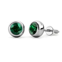 Destiny May/Emerald Birthstone Earrings with Swarovski Crystals Photo