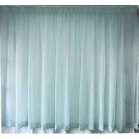 Matoc Readymade Curtain Cafe -Taped - Sheer Mystic Voile - DuckEgg Photo