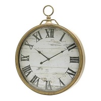 Eco Wall Clock Metal Antique - Brown Finish Photo