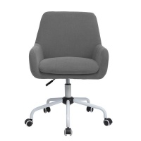 Basics Anna Med Grey Office Chair – White Base Photo