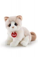 Trudi Classic Cat Kitten Brad White & Beige Plush - 24cm Photo