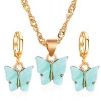 Kandy Rose Turquoise and Gold Butterfly Set Photo