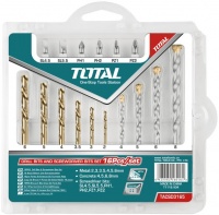 Total Tools 16 Piece Drill bits and screwdriver bits set Photo