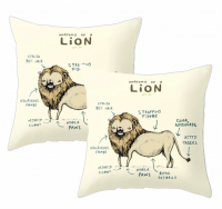 PepperSt Scatter Cushion Cover Set | The anatomy of a Lion Photo