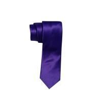 Plain Satin Tie - StatesMan - Purple Photo
