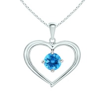Stella Luna Sweet Heart Necklace with Swarovski Sapphire Crystal Photo