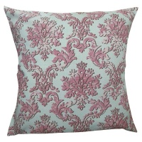 Pillow/ scatter cushion pink/cream damask pattern with inner Photo