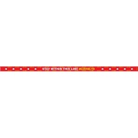 Covid 19 - 3000mm X 100mm Social Distancing Strips - Tork Craft Red Stay Within Photo