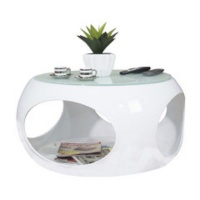 Coffee Tables - Tempered Glass - White Photo