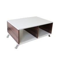 Naturex French walnut with White Coffee Table - 90cm Photo