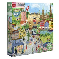 eeBoo Square Family Puzzle - Copenhagen: 1000 Pieces Photo