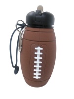 Swirl Foldable Silicone Rugby Water Bottle Photo