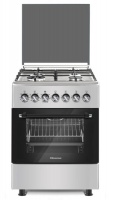 Hisense -600mm 4 Burner Gas/Electric Stove-Stainless Steel Photo