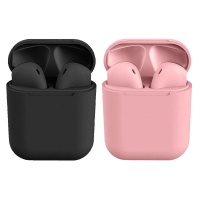 BUFFTEE 2xPairs Generic AirPods for Apple & Android - Pretty Pink & Black Photo
