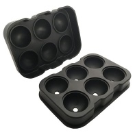 6 Ball Boulders Silicone Ice Tray- Black Photo