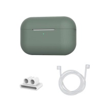 3-in-1 Protective Cover Accessories Set for AirPods Pro - Green Photo