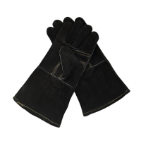Lifespace Black Leather Braai Gloves - Lined For Extra Comfort. Photo