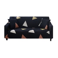 Sofa Cover with matching Scatter Cushions Navy Triangle Small Photo