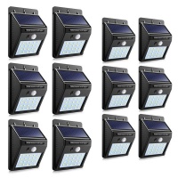 LMA - Set of 12 PIP Motion CDS Night Sensor Solar LED Wall Light Photo