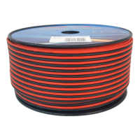 Henrac Tech Speaker Cable Red Black Twin Flex Wire 1.5mm - 100m Drum Photo