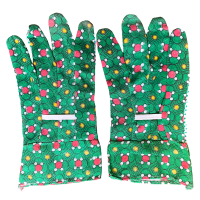 Grovida Ladies Garden Gloves Organic Round Flower Print Photo