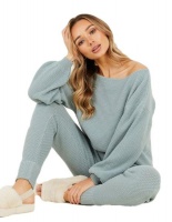 Quiz Ladies Knitted Lounge set - Mint Photo