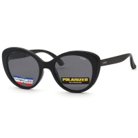 Lespecs Cat-Eye Ladies Polarized Sunglasses - Black Photo