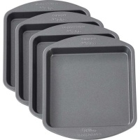 Wilton 4 pieces Easy Layers 6x6 Square Cake Baking Tin Oven Pan Icing Decorating Photo
