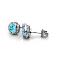 Dhia Jewellery Dhia Aquamarine Glamour Stud Earrings made Crystals from Swarovski Photo